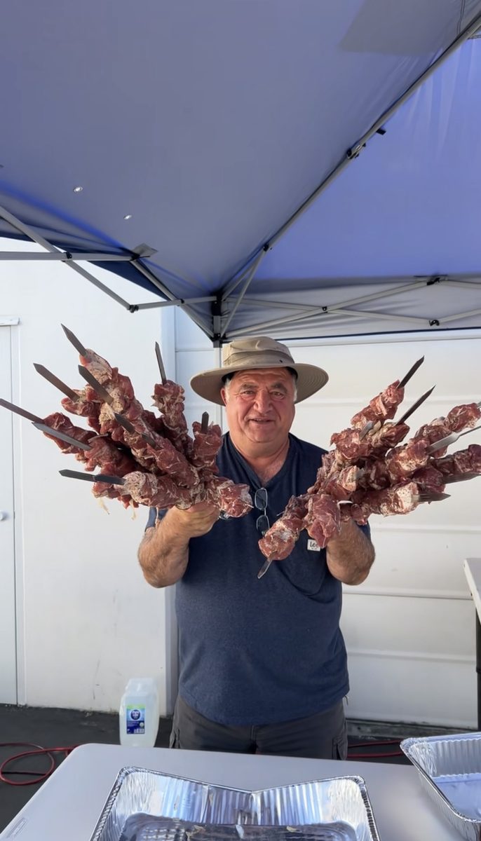 Koba with fresh skewers